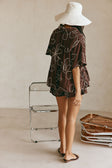 Luna Top - Chocolate Floral