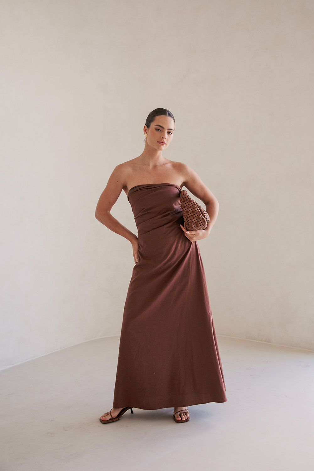 Estella Maxi Dress - Brown SABO Estella Maxi Dress - Brown SABO