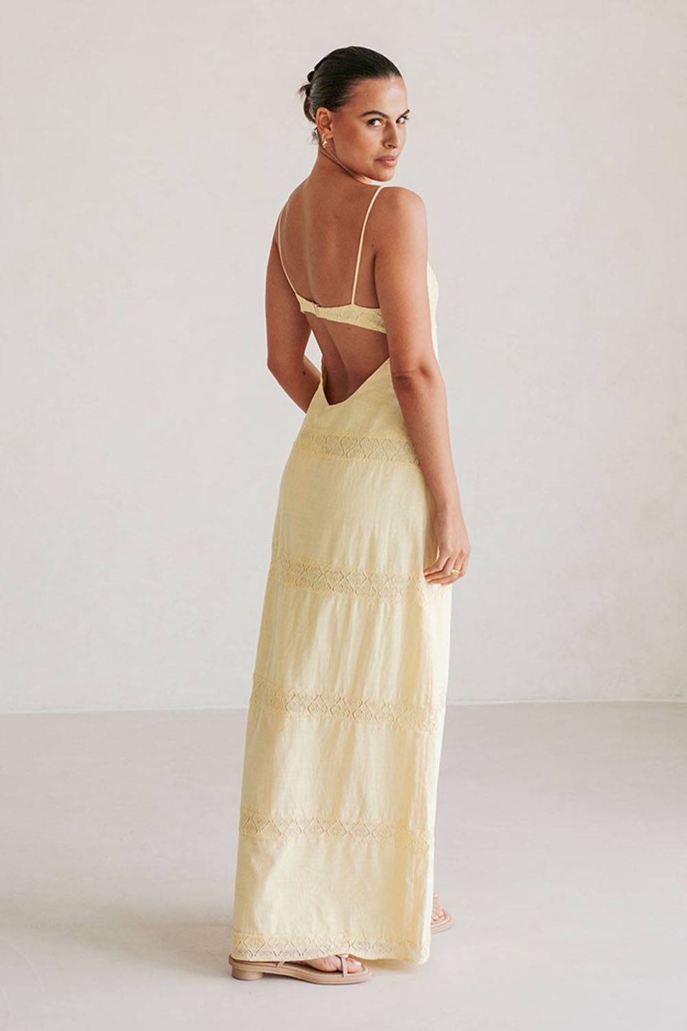 Yellow Cotton Strappy Maxi Vida Dress XXXL