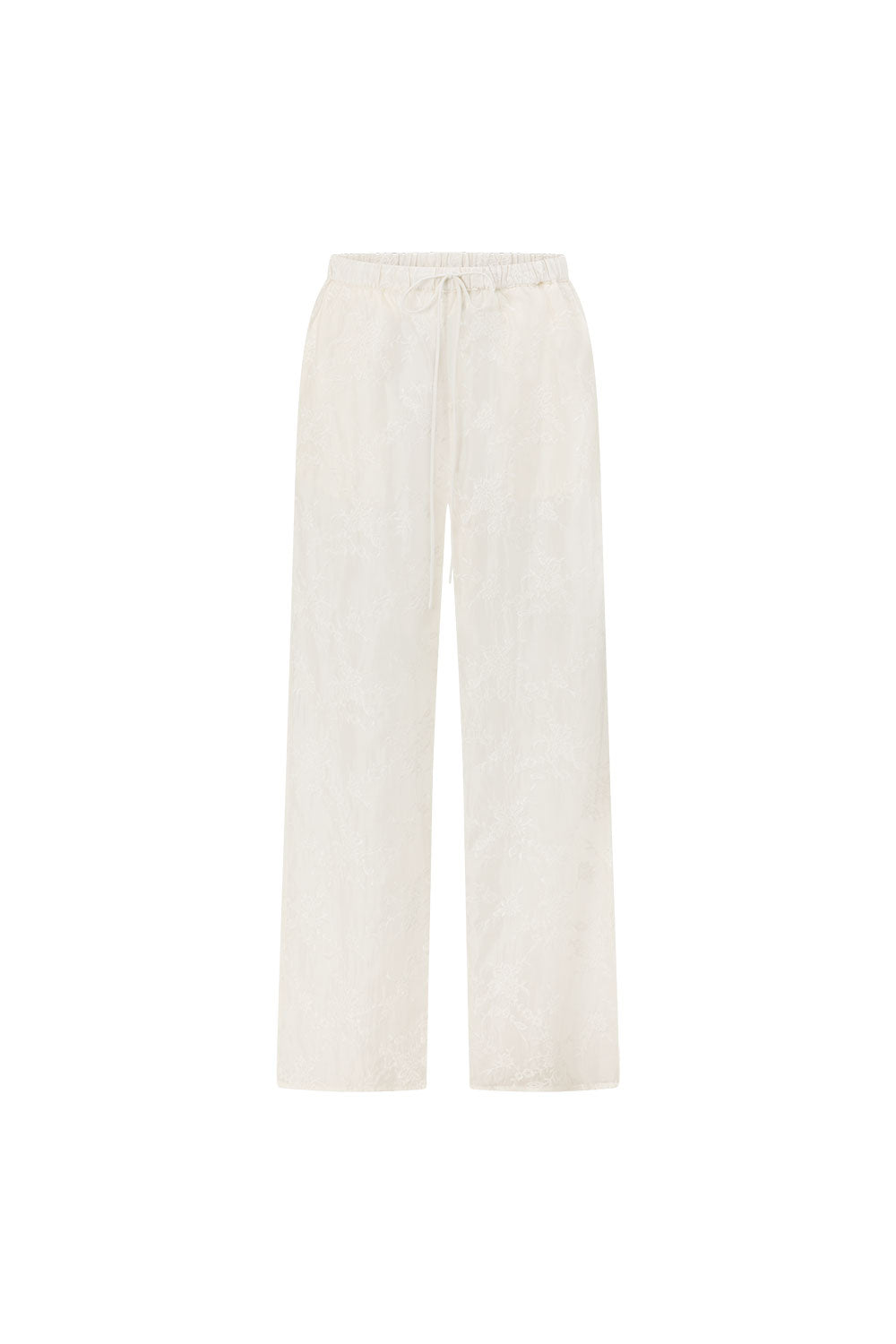 Off White Lace Drawstring Chantilly Pants – SABO