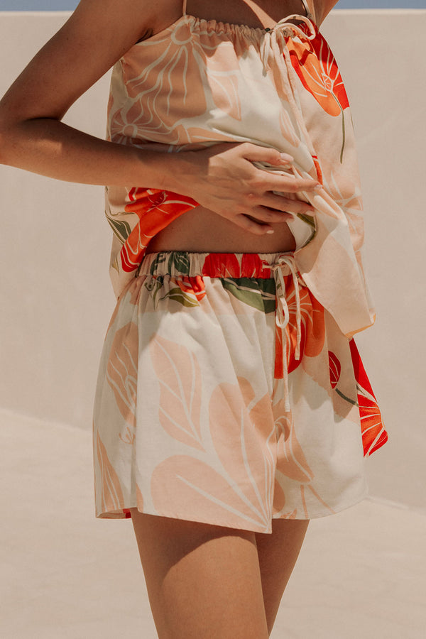 SAMPLE-Jetta Shorts - Petal Scarf