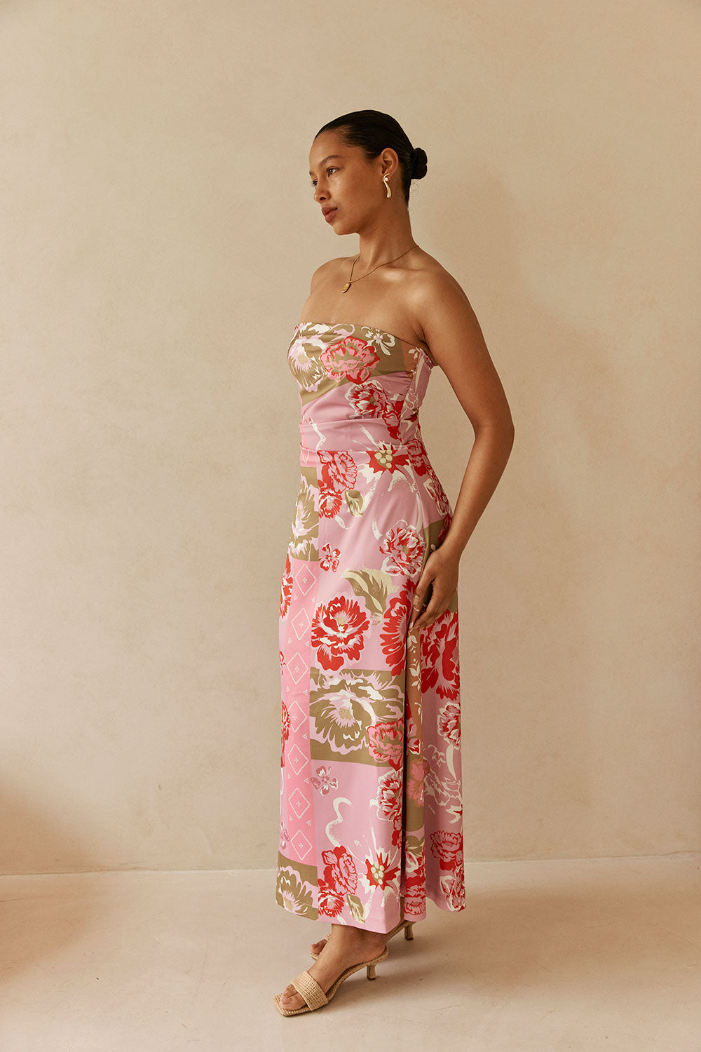 liberty silk dress Daffodil Dream Bias- Maxi Dress