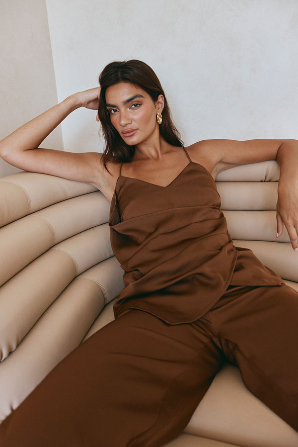 Zarah Top - Chocolate