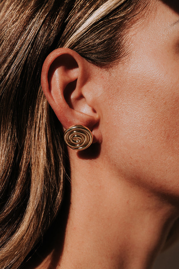 Calico Earrings - 18K Gold