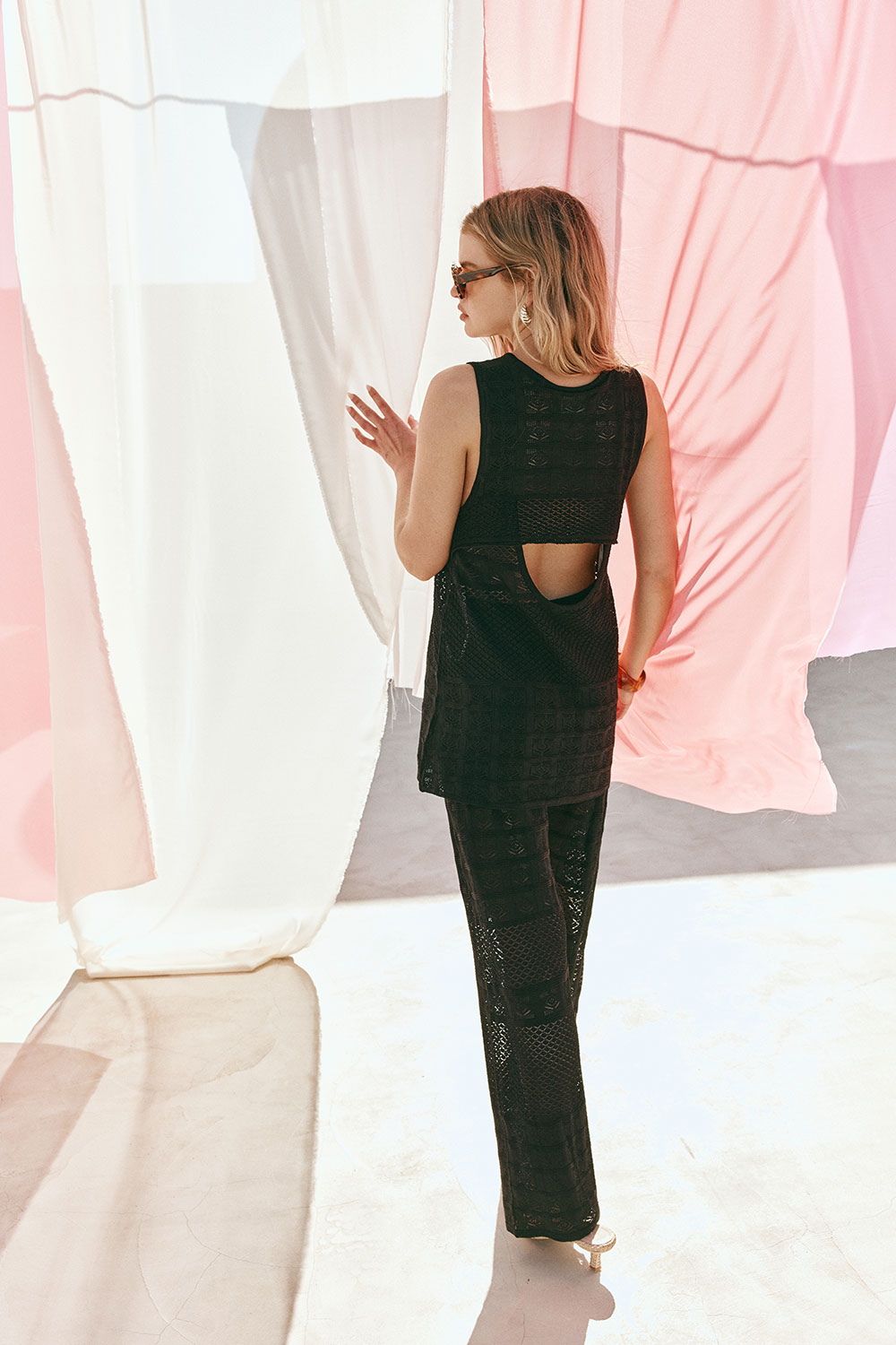 Black Crochet Knit Dillan Top – SABO