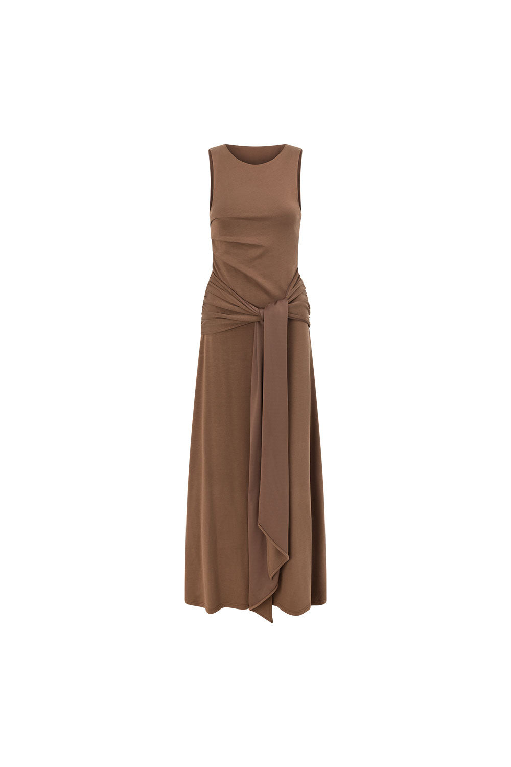 Chocolate Brown Waist Tie Maxi Soleia Dress XS | by SABO Chocolate Brown Waist Tie Maxi Soleia Dress XS | by SABO