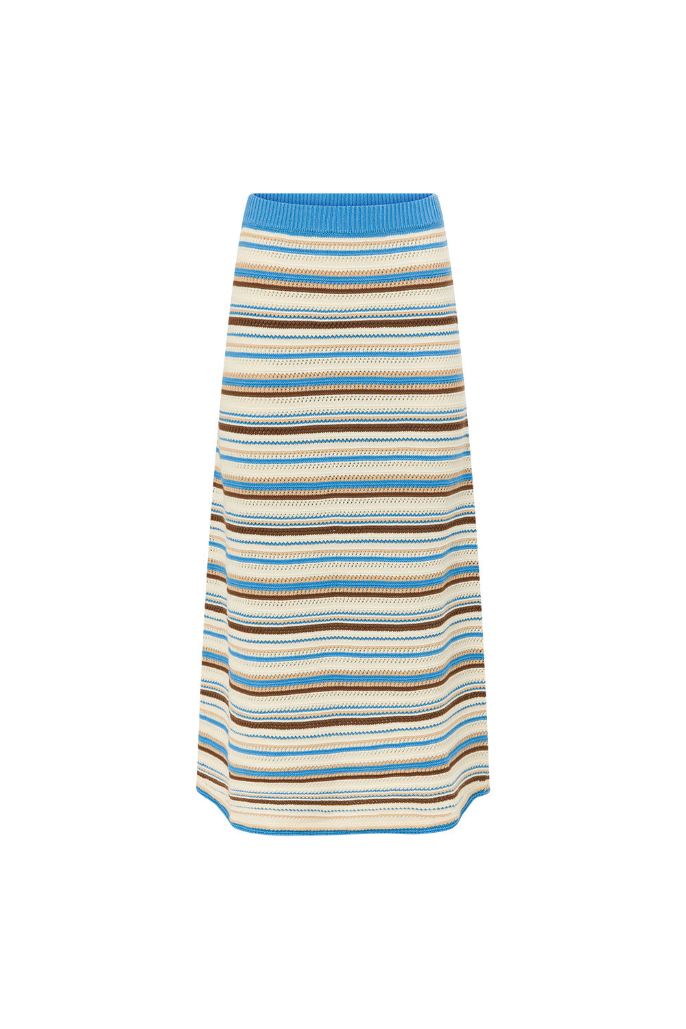 Cream and Blue Knit A Line Makalia Skirt – SABO