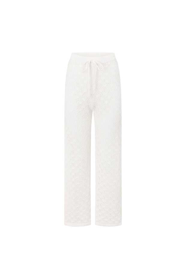 Aya Pants - White Knit