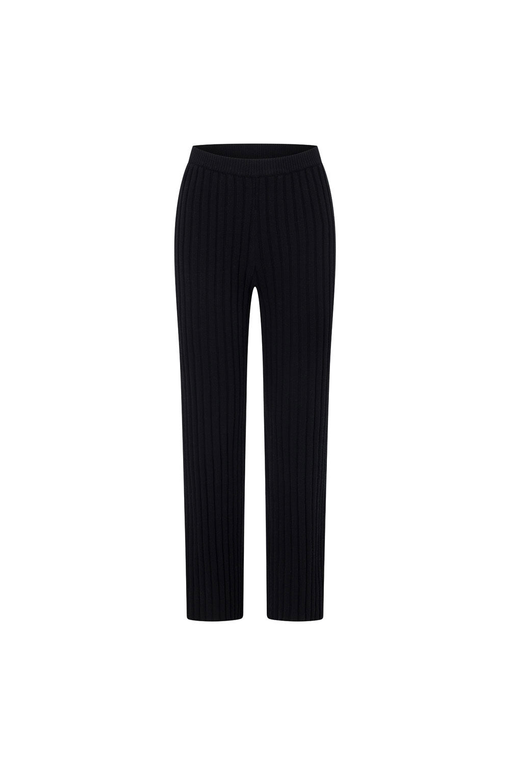 Celine Knit Ribbed Pants - Black – SABO