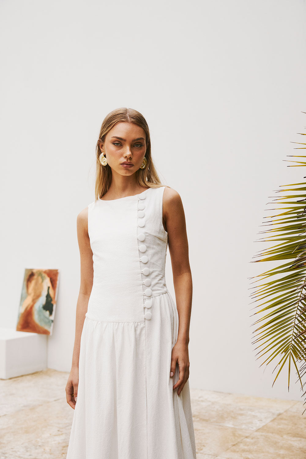 White Button Split Maxi Odessa Dress XXS | by SABO White Button Split Maxi Odessa Dress XXS | by SABO
