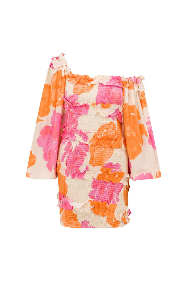 SAMPLE-Sirromet Shirred Dress - Solstice Pink