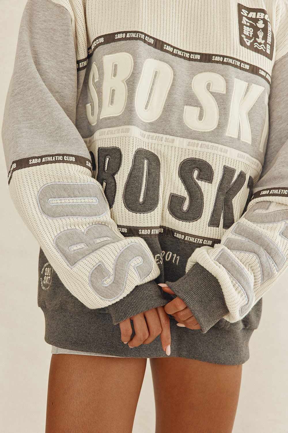 Grey Terry Oversized Vintage Starlett Sweater – SABO