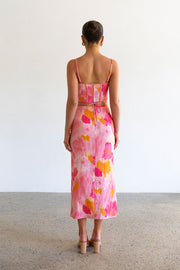 Serralina Midi Skirt - Pink Gerbera