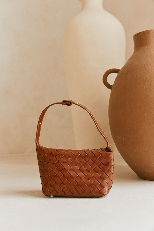 Milana Woven Bag - Tan