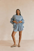 Hailey Shorts - Blue Stripe