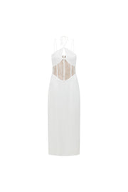 Teyah Midi Dress - White
