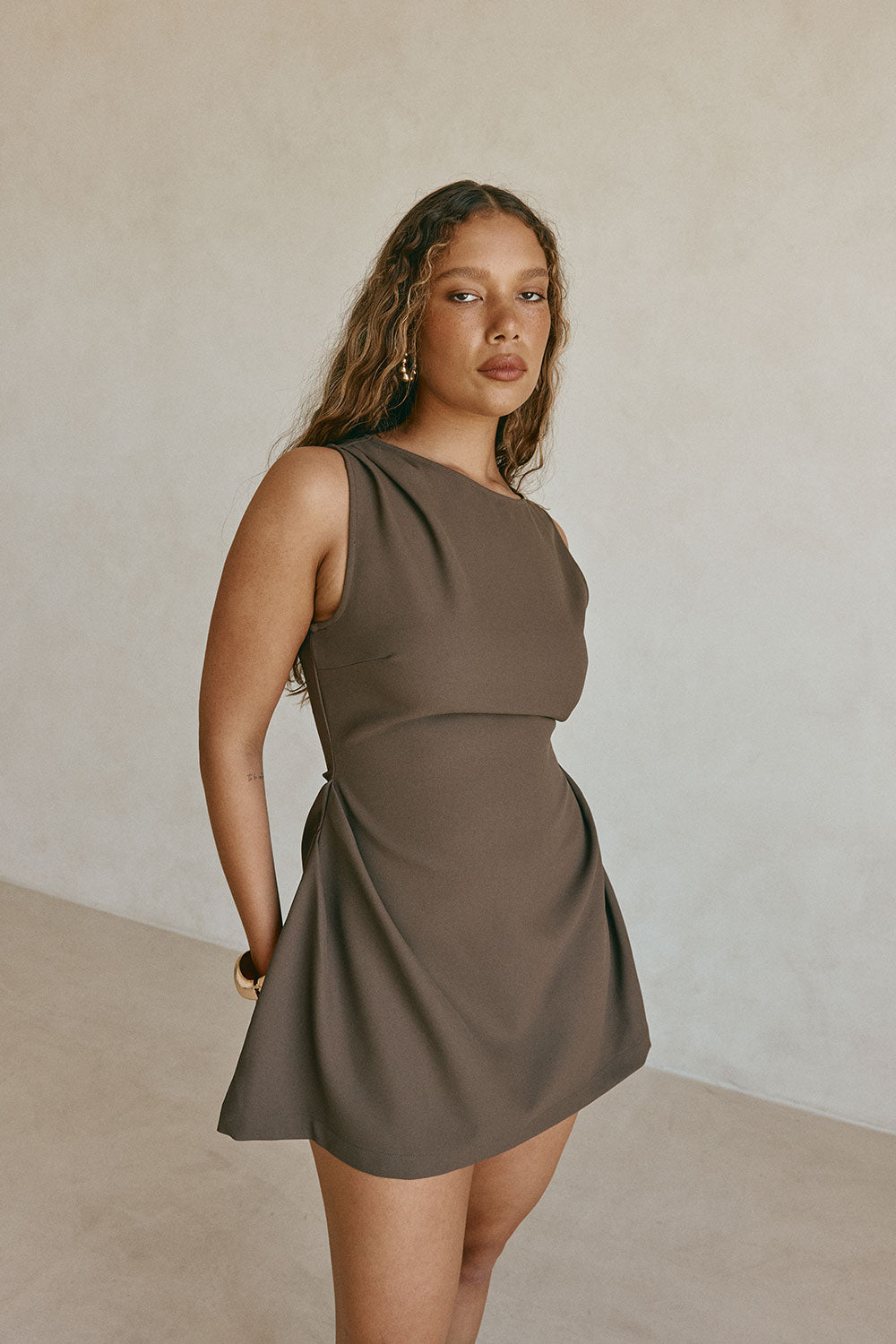 Camellia Dress - Chocolate