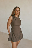 SAMPLE-Camellia Dress - Chocolate