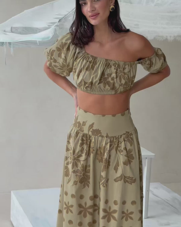 Yumi Skirt - Ancienne Green