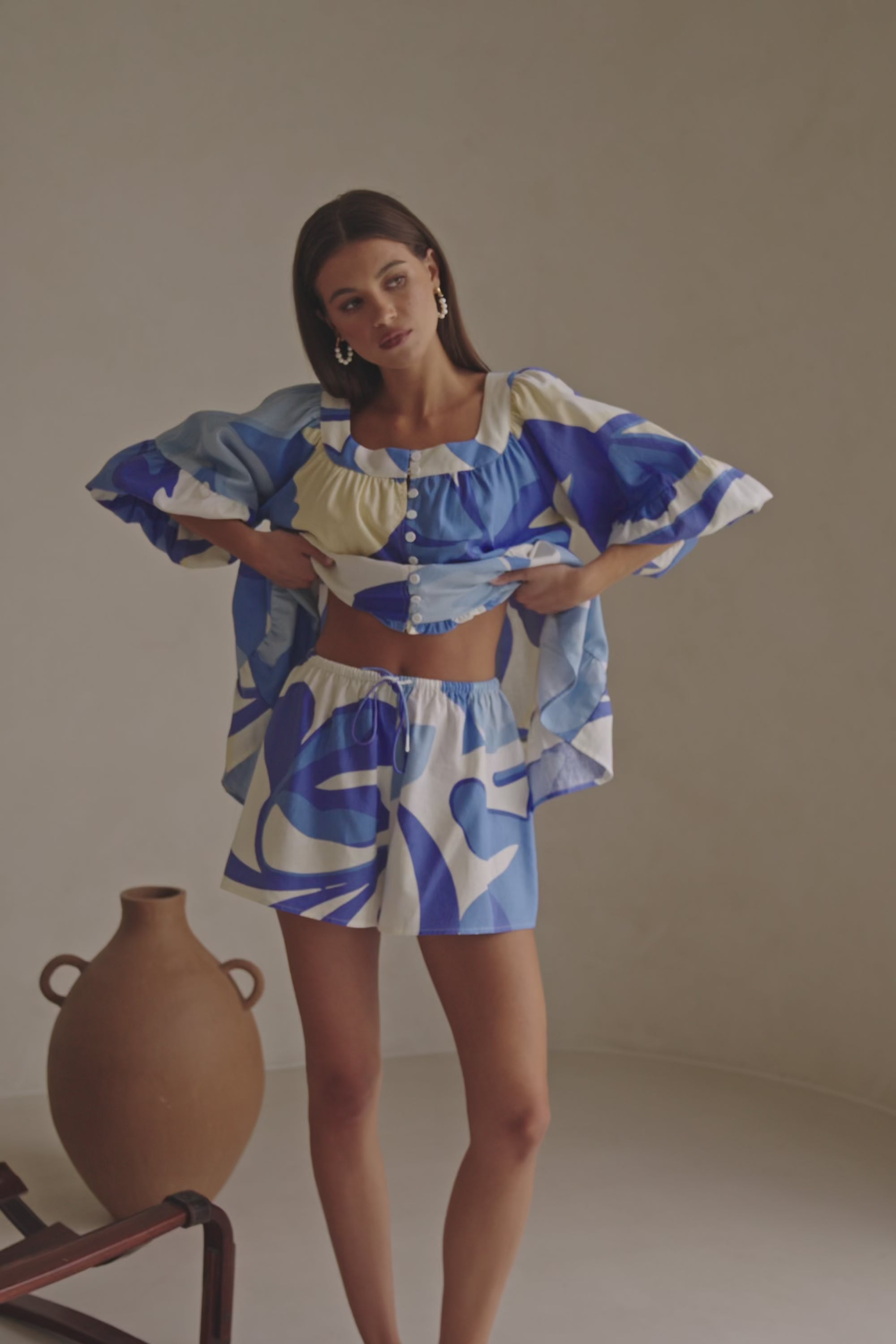 Elara Shorts - Valley Blue