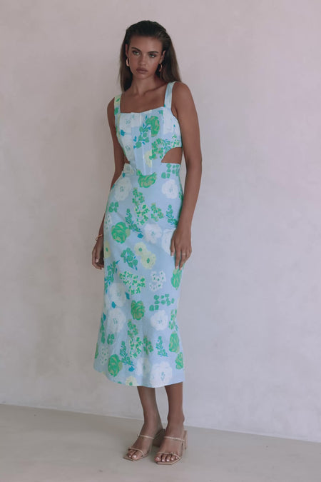 Feliz Midi Dress - Corsage Blue