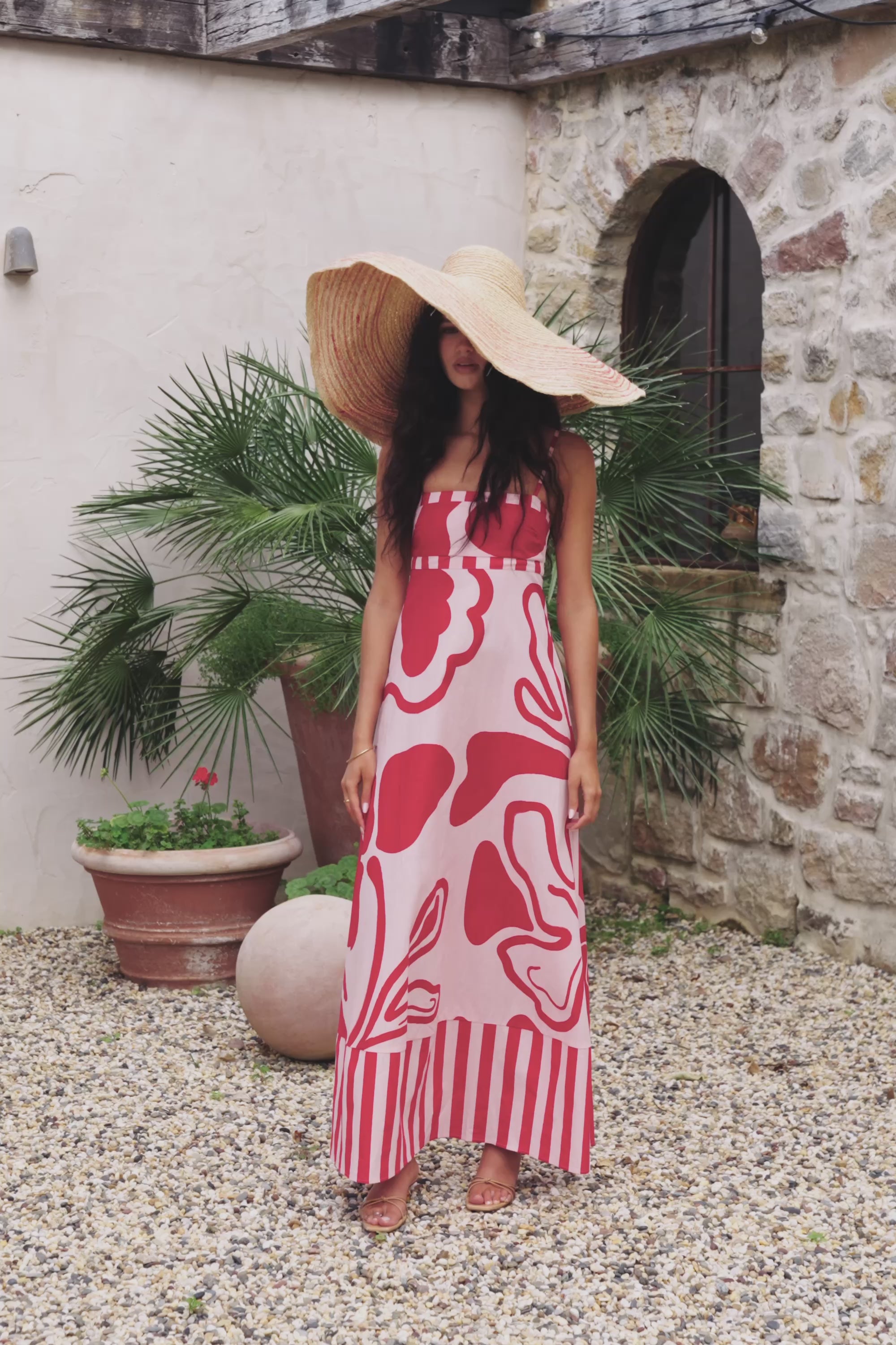 Red and Pink Darling Floral Print Maxi Addy Dress – SABO