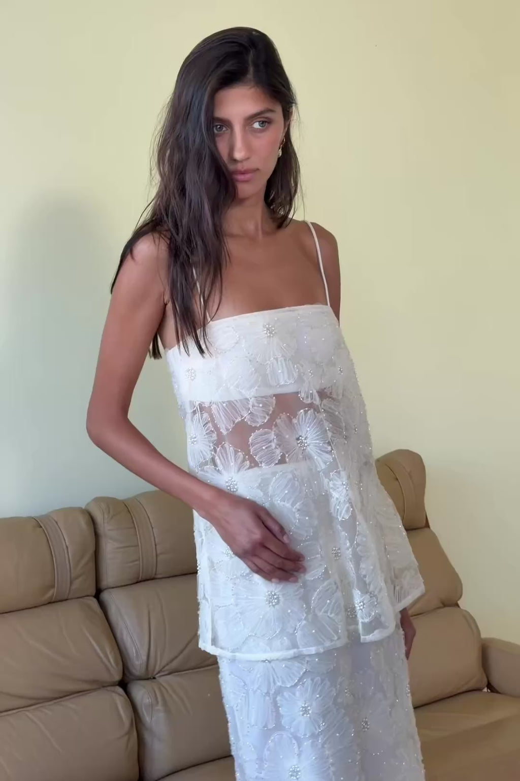 Sirromet Skirt - Flora Blanco