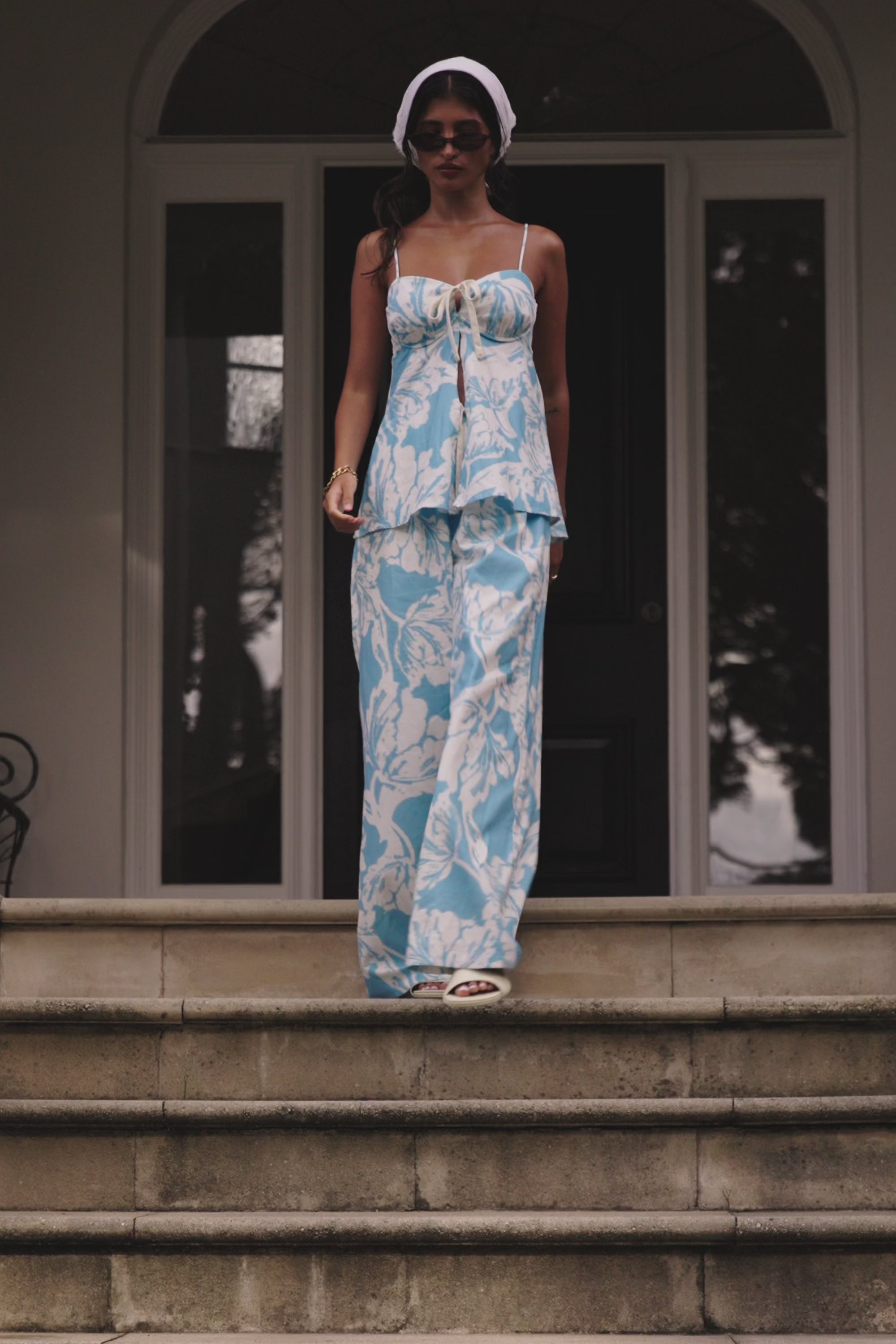 White Floral Adjustable Strappy Lainey Jumpsuit – SABO