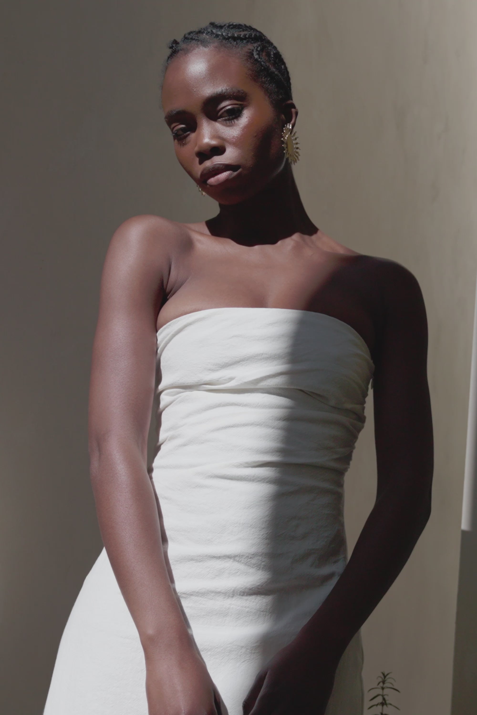 Estella Strapless Maxi Dress - White – SABO