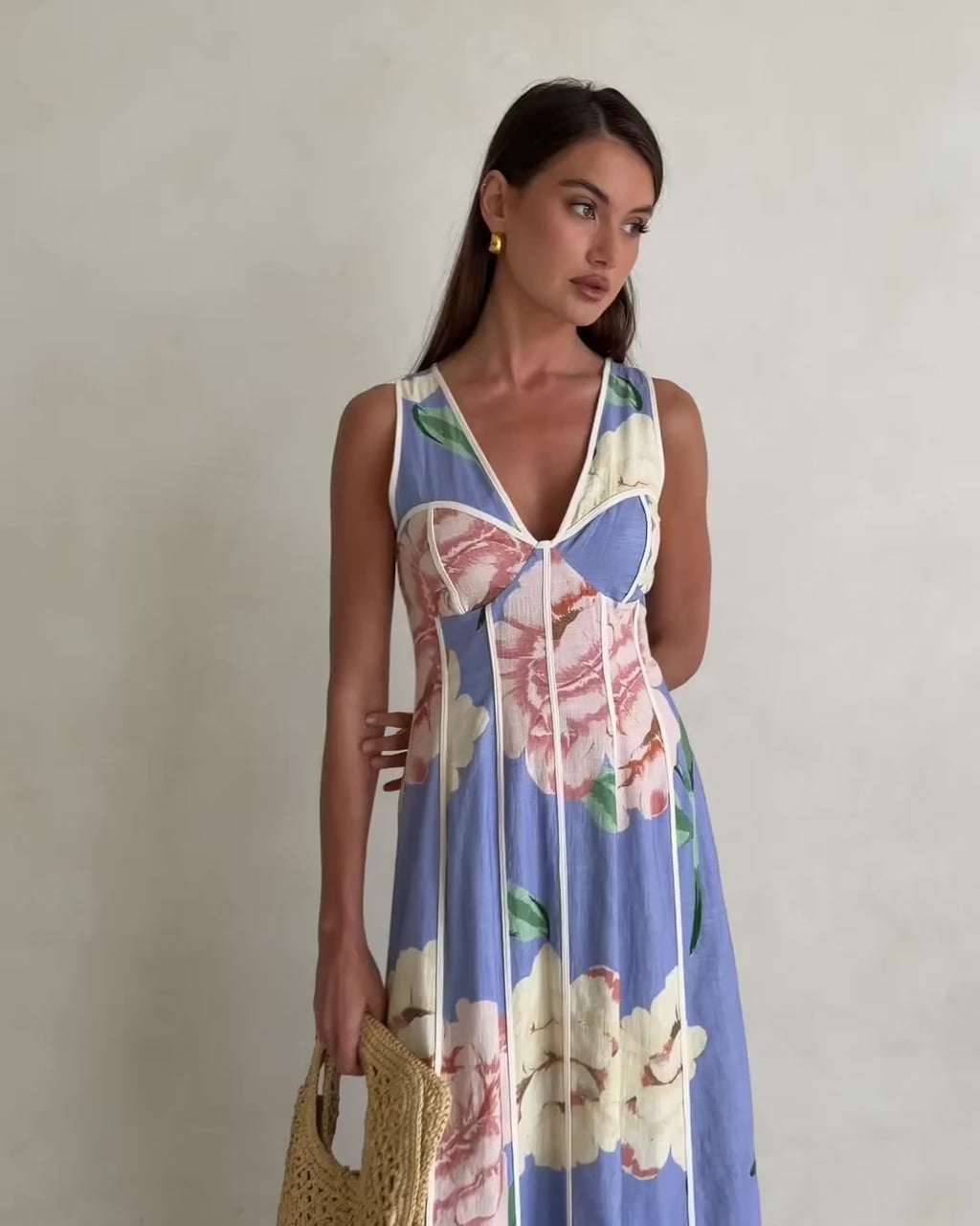 Emory Dress - Fiori Blue