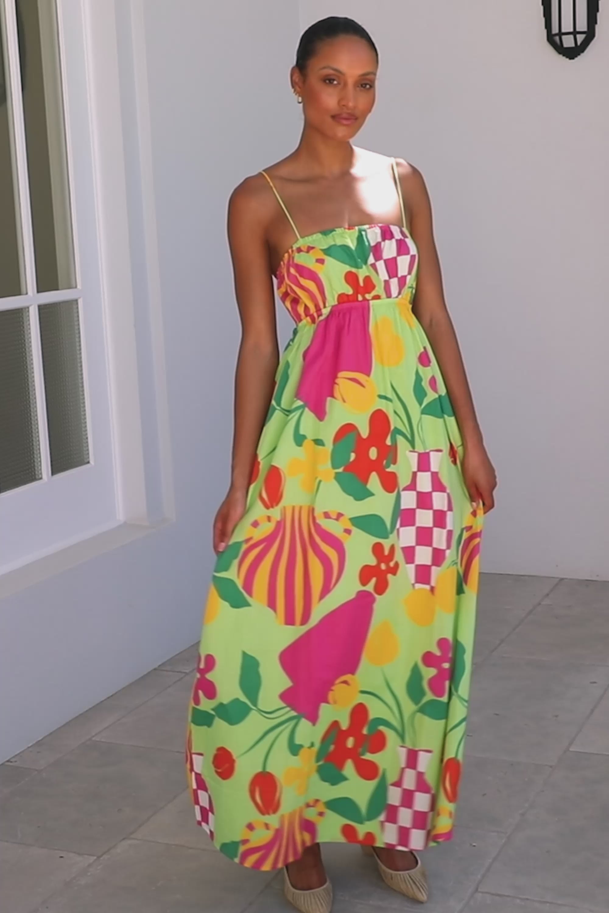Backless Catie Maxi Dress - Green – SABO
