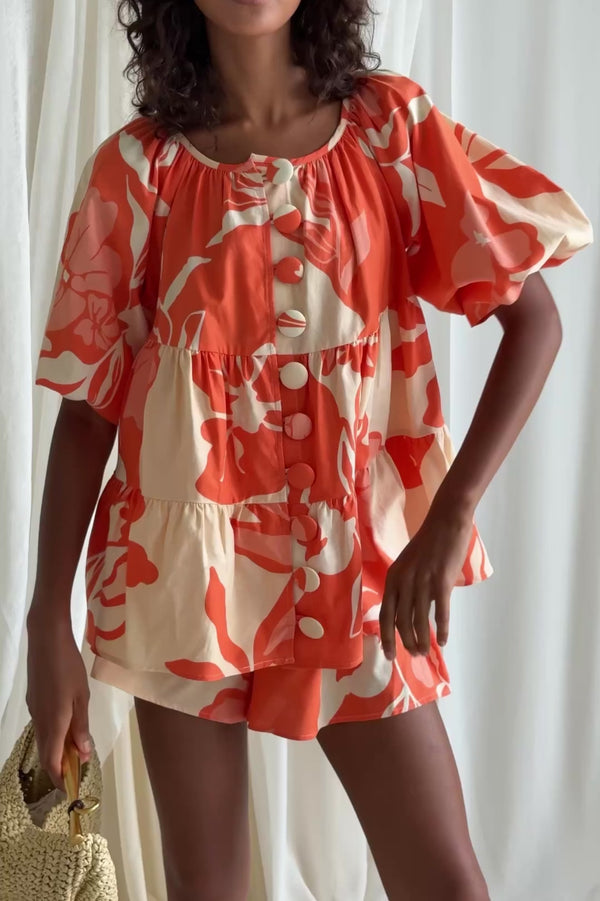 Toria Shorts - Sunset Botanica