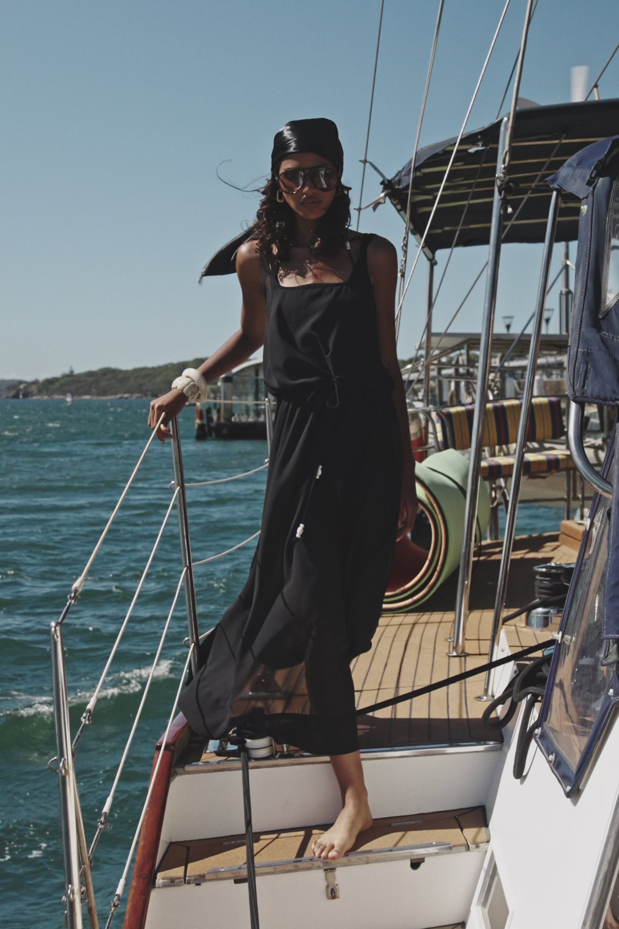 Black Semi Sheer Maxi Ello Dress – SABO