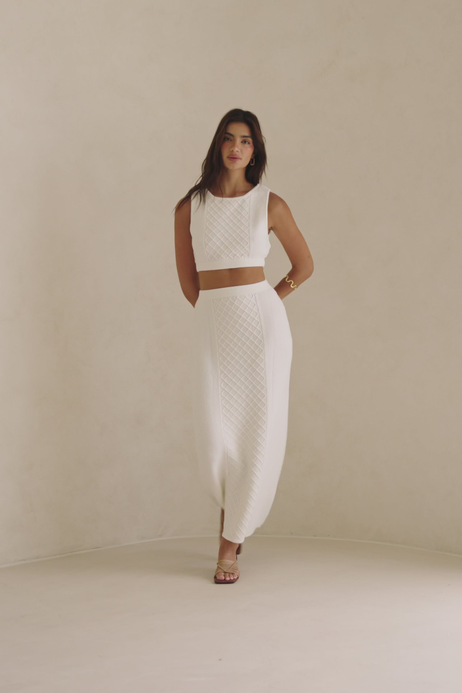 Lotus Skirt - Cable Knit