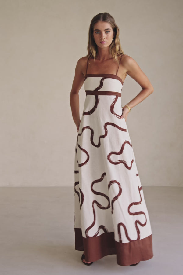 Addy Dress - Marbled Mocha