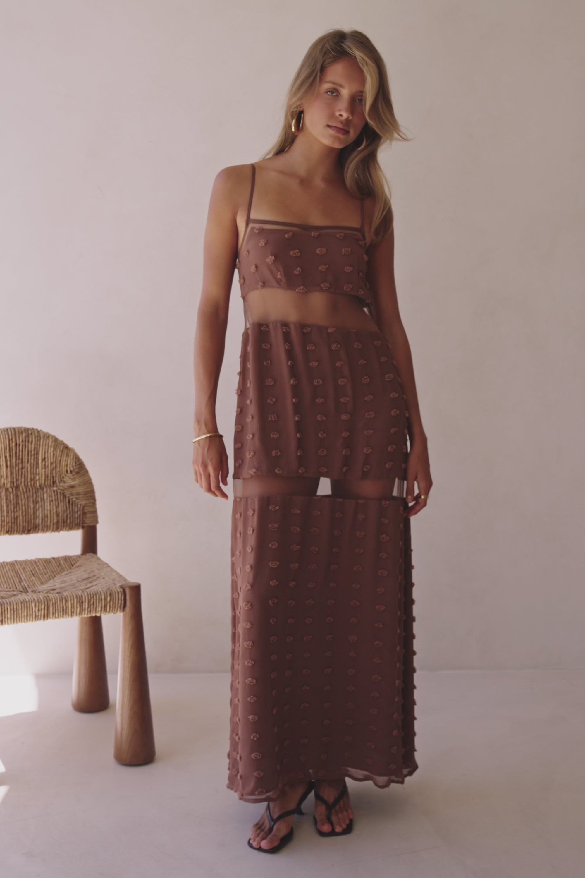 tan brown dress Deme By Gabriella OLGA MAXI the Tassia Dress is a study in refined texture and daring structural details Women's Brown Dresses | Nordstrom