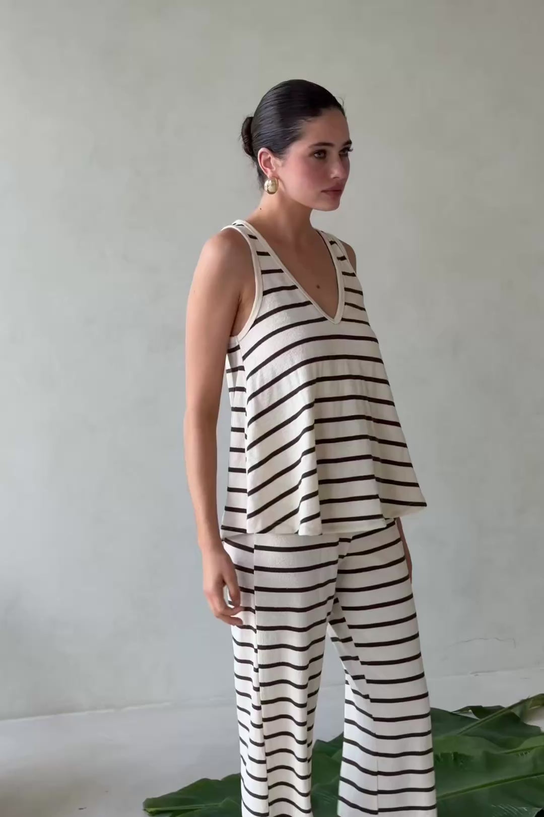 Lana Top - Brown Stripe
