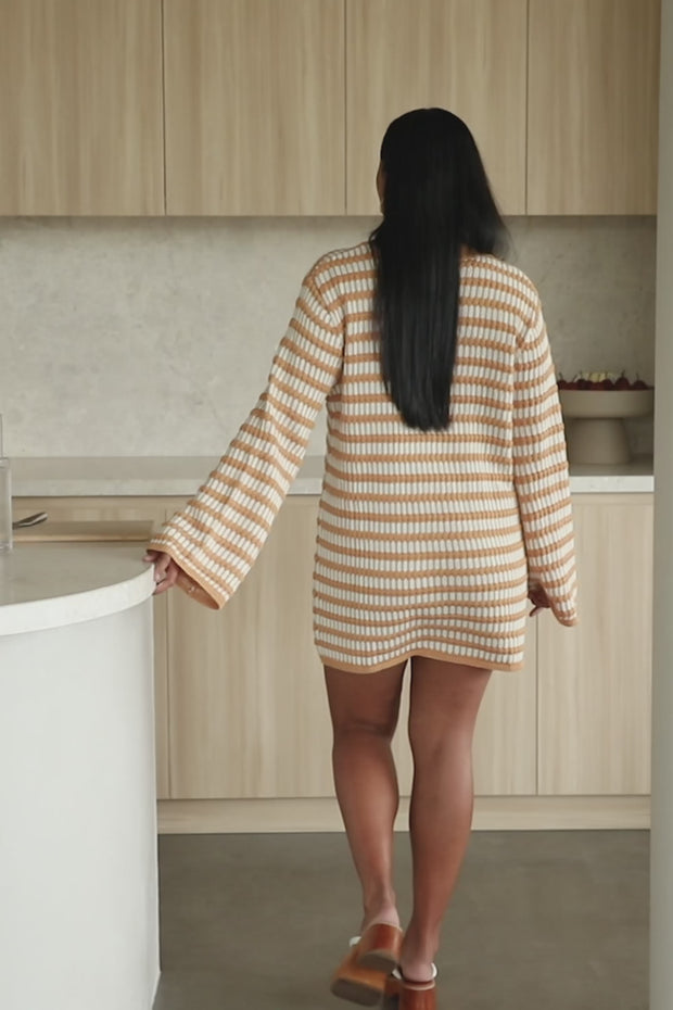 Morela Knit Dress - Honey Stripe
