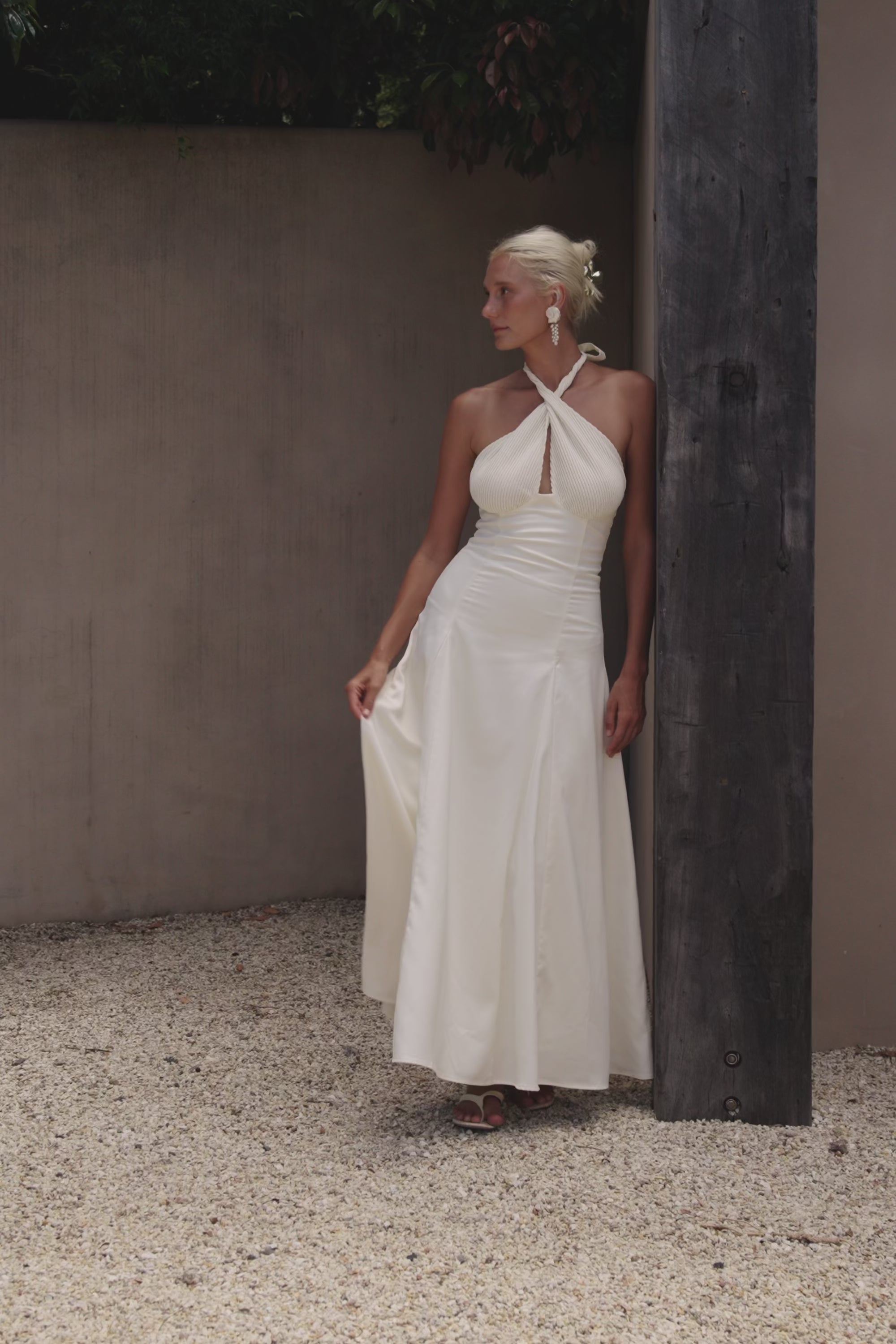 エステラケー Haute Summer Dress バストパット付 Haute Summer Dress -Vintage.wht- – Estella.K