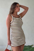 Video, Dallas Dress - Brown Stripe