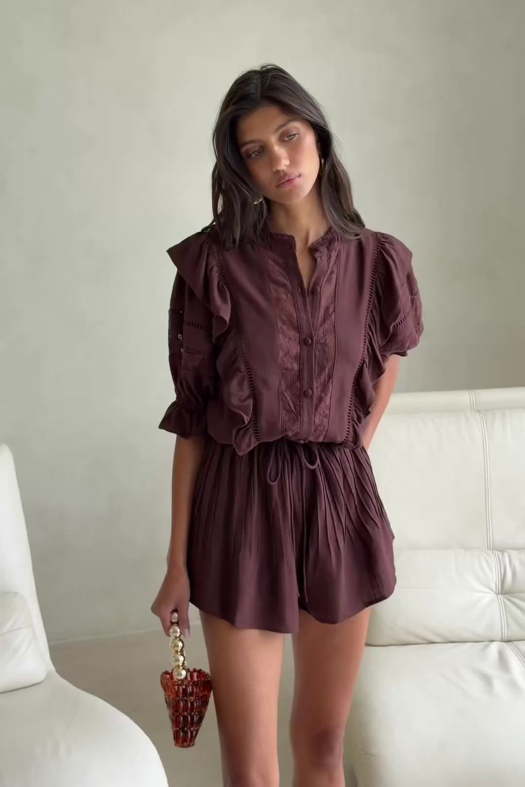 Luma Playsuit - Chocolate