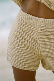 Noelle Knit Shorts - Tan
