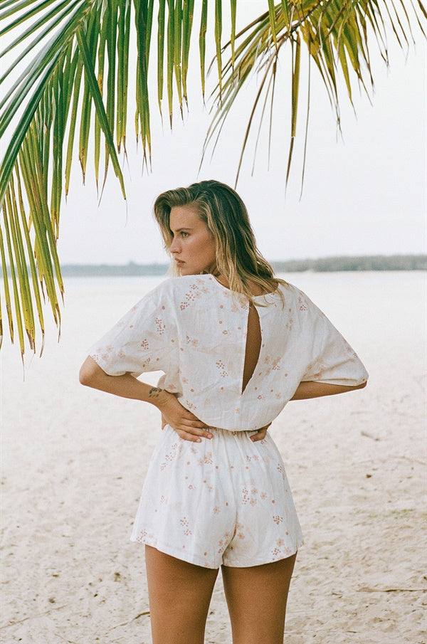 SAMPLE-Xali Linen Playsuit