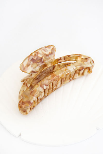 Caramel Marble Claw Clip