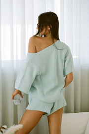 Sevina Knit Shorts - Blue