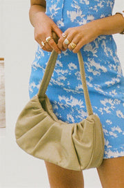 Nahla Ruched Bag - Khaki