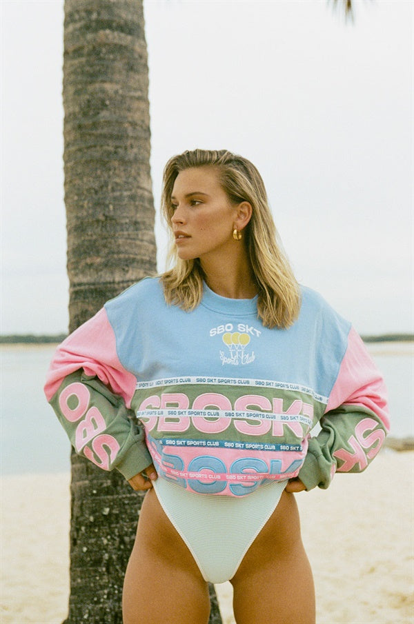 Nakia Oversized Vintage Sweater - Pink – SABO