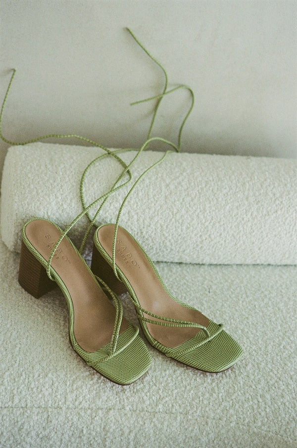 Zita Strappy Heels - Green