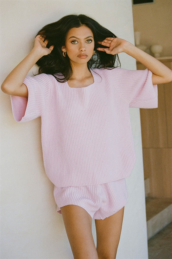 Sevina Knit Shorts - Pink