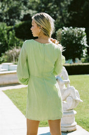 SAMPLE-Minna Button Dress - Emerald